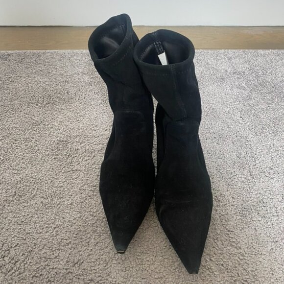 Stuart Weitzman STUART 75 STRETCH BOOTIES in Black Suede size: 5.5 - Picture 11 of 11